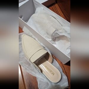 Faux Croc skin slip-on Mules